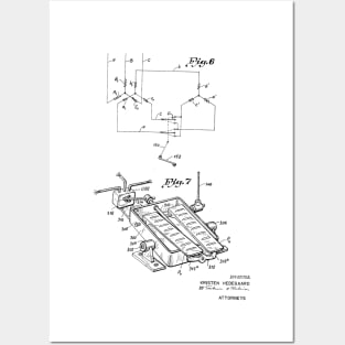 Driving Arrangements for Sewing Machine Vintage Patent Hand Drawing Posters and Art